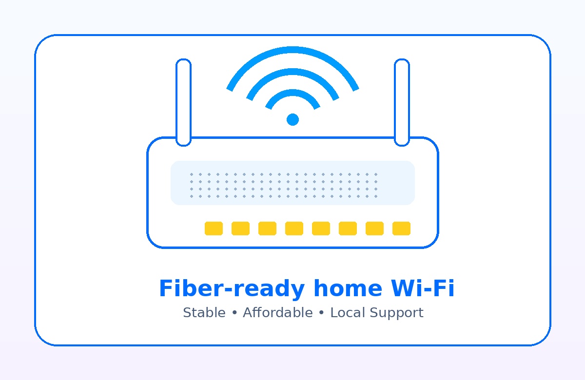 Fiber-ready router graphic